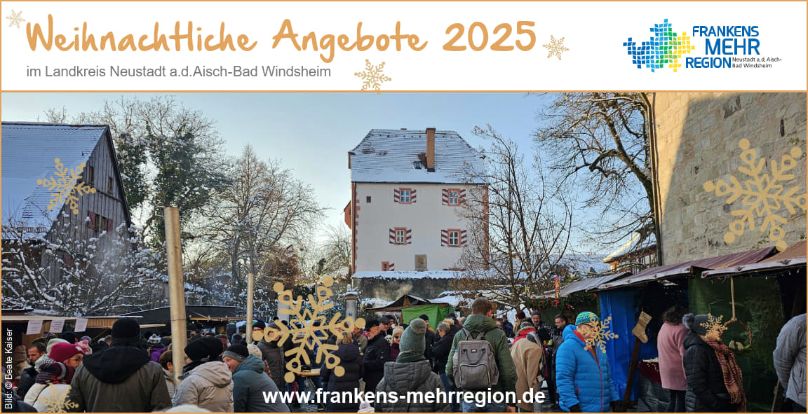 Anzeige den Weihnachtsmärkten in Frankens Mehrregion